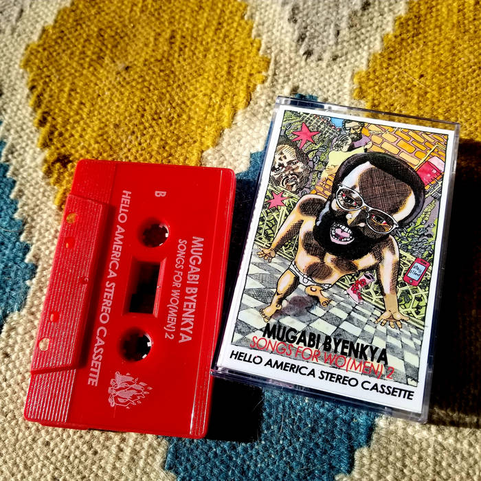 A photo of Mugabi's mixtape as a cassette outside of its case.